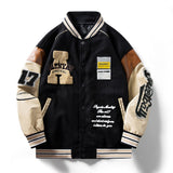kkboxly  Loose Oversize  Vintage Baseball Jacket With Embroidered Letters Print For Men Loose Oversize Jacket Gifts Best Sellers