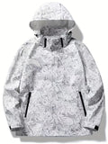 kkboxly  Men's Casual Lightweight Waterproof Windbreaker Jacket, Full Zip Up Hooded Shell Outdoor Hiking Coat For Autumn And Winter