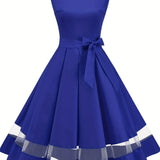 kkboxly  Cocktail Party A-line Dress, Vintage Sleeveless Prom Dress, Women's Clothing
