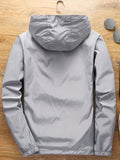 Hooded Sun Protective Jacket, Men's Breathable UV Protection Clothing,  Quick Drying  Outra Thin Lightweight Long Sleeve Rash Guard, For Summer, For Angling, Cycling, Hiking Outdoor Activities