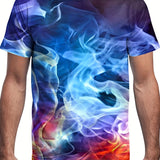 kkboxly  Plus Size Tees For Men, 3D Print Trendy Oversize Short Sleeve T-shirts, Summer Oversized Tops, Best Seller Gifts
