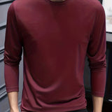 kkboxly  Men's Casual Comfy Solid Long Sleeve T-Shirt, Men's Clothes For Spring Summer Autumn, Tops For Men