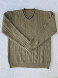 kkboxly  All Match Knitted Sweater, Men's Casual Vintage Warm High Stretch V Neck Pullover Sweater For Fall Winter Preppy