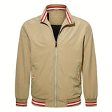kkboxly  Men's Bomber Jackets, Lightweight Windbreaker Full Zip Up Casual Active Jacket Coat