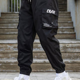 kkboxly kkboxly  Trendy Chase Letter Pattern Cargo Pants, Men's Multi Flap Pocket Trousers, Loose Casual Outdoor Pants, Men's Work Pants Outdoors Streetwear Hip Hop Style
