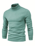 kkboxly  All Match Best Sellers Autumn Winter Pullover Men Solid Turtleneck Sweaters