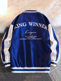 kkboxly  Color Block Varsity Jacket, Men's Casual Baseball Jacket Coat Regular Fit College Hipster Windbreaker For Winter Autumn