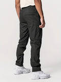 Men's Spring And Autumn Cargo Style Long Trousers With Multi-Pocket, Male Casual Loose Trousers