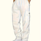 kkboxly  Men's Multi Pocket Cargo Pants, Casual Loose Fit Sports Pants