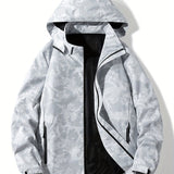 kkboxly  kkboxly  Men's Windproof and Waterproof Soft-Shell Hooded Jacket for Outdoor Activities