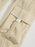 Kid's Trendy Patched Cargo Pants, Elastic Waist Trousers With Pockets, Boy's Clothes For All Seasons