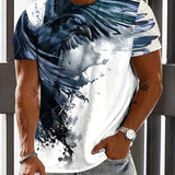 kkboxly Men's Eagle Print T-Shirt - Comfortable and Stylish Summer Tee