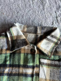 kkboxly  Plaid Print Boyfriend Jacket, Casual Collar Long Sleeve Button Front Outerwear, Women's Clothing