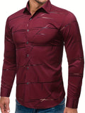 kkboxly Men's Casual Navy Blue Slim Shirt