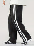 Plus Size Men's "#43.41meter Print Pants Sports Casual Pants Oversized Fashion Joggers For Fall Winter, Men's Clothing