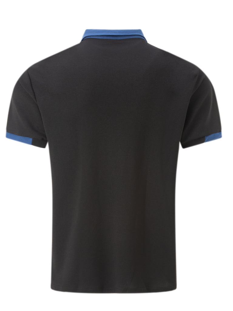 kkboxly  Breathable Regular Fit Contrast Color Design Golf Polo Shirt, Men's Casual V-Neck T-Shirt Short Sleeve For Summer, Men's Clothing
