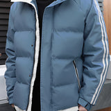 kkboxly  Men's Hooded Winter Jacket, Casual Padded Jacket Coat For Fall Winter
