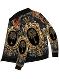 kkboxly  Men's Spring And Autumn Jacket Vintage Luxury Print Casual Zip Up Jacket Best Sellers Best Sellers