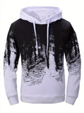 Ink Splatter Print Trendy Sweatshirt, Men's Casual Graphic Design Crew Neck Pullover Sweatshirt For Men Fall Winter