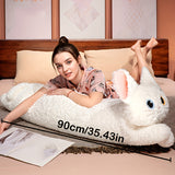 Ultra-Soft & Cute Cat Long Pillow - Perfect for Side Sleepers, Versatile as a Cushion, Hand Washable, Modern Design, All-Season Comfort