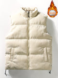 Men's Winter Vest, Lightweight Sleeveless Thermal Zip Up Tops For Men's Winter Outdoor