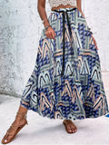 kkboxly  Polka Dot Pleated Skirts, Vintage High Waist Summer Maxi Skirts, Women's Clothing