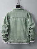kkboxly  Men's Ripped Lapel Pocket Casual Denim Jacket
