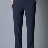 Men's Active Loose Pants with Zipper Pockets - Comfortable Drawstring Outdoor Pants