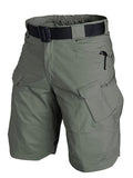 kkboxly  Men's Multi-Pocket Tactical Shorts  Multi-Purpose Cargo Shorts Outdoor Waterproof Hiking Track Shorts
