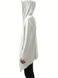 kkboxly  Solid Color Men's Hooded Sweatshirt Casual Long Sleeve Hoodies With Zip Up Gym Sports Hooded Jacket Cape Cloak