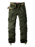 kkboxly  AKARMY Men's Casual Cargo Pants Military Army Camo Pants Combat Work Pants With 8 Pockets (No Belt)