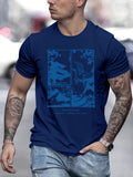 kkboxly kkboxly Japanese Style Painting Print Men's T-shirt, Crew Neck Short Sleeve Tops, Graphic Tee Men's Summer Clothes, Men's Outfits