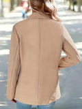 One Button Front Lapel Blazer, Casual Long Sleeve Work Office Outerwear, Women's Clothing