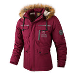 kkboxly Men's Waterproof Padded Jacket with Faux Fur Hoodie - Perfect for Fall/Winter!