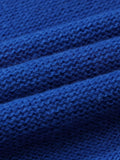 kkboxly  Men's Argyle Textured Sweater For Spring & Autumn, Knit Pullover Sweater For Males, Plus Size