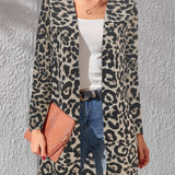 kkboxly  Floral Print Lightweight Jacket, Casual Open Front Long Sleeve Outerwear For Spring & Fall, Women's Clothing