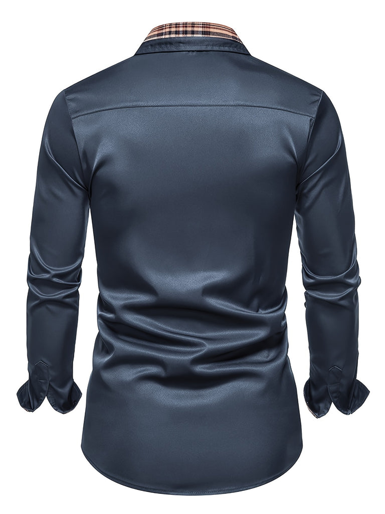 Men's Casual Plaid Button Down Shirt
