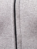 kkboxly  Warm Fleece Striped Cardigan Jacket, Men's Casual Stand Collar Jacket Coat For Winter