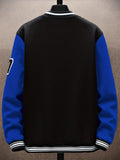kkboxly Men's Stylish Baseball Jacket - Make a Lasting Impression with a Patch Long Sleeve Look