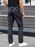 kkboxly  Trendy Solid Cargo Pants, Men's Multi Flap Pocket Trousers, Loose Casual Outdoor Pants, Men's Work Pants Outdoors Streetwear Hip Hop Style