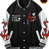 kkboxly  Men's Casual Baseball Jacket Color Block Thick Warm Winter Coat Top Clothes For Outdoor Sports