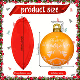 Outus 6-Pack 32" Giant PVC Inflatable Christmas Ball Ornaments - Durable, Waterproof, Easy Inflate Holiday Yard Decorations with Unique Designs for Outdoor Festive Decor