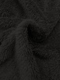 kkboxly  Button Front Fuzzy Coat, Casual Long Sleeve Winter Outerwear, Women's Clothing