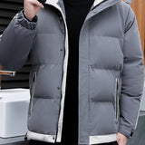 kkboxly  Men's Hooded Winter Jacket, Casual Padded Jacket Coat For Fall Winter