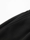 Drawstring Hem Design, Men's Loose Straight Leg Long Pants