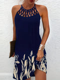 Kkboxly   Floral Print Criss Cross Dress, Sexy Sleeveless Cami Dress For Summer, Women's Clothing