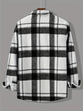 kkboxly  Men's Casual Retro Plaid Shirt, Button Up Long Sleeve Shirt For Business Leisure Activities