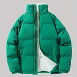 kkboxly  Men's Casual Warm Fleece Lined Jacket, Chic Warm Thick Coat For Fall Winter