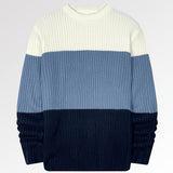 kkboxly  Men's Color Block Crew Neck Pullovers Knit Sweater Top