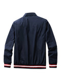 kkboxly  Men's Bomber Jackets, Lightweight Windbreaker Full Zip Up Casual Active Jacket Coat
